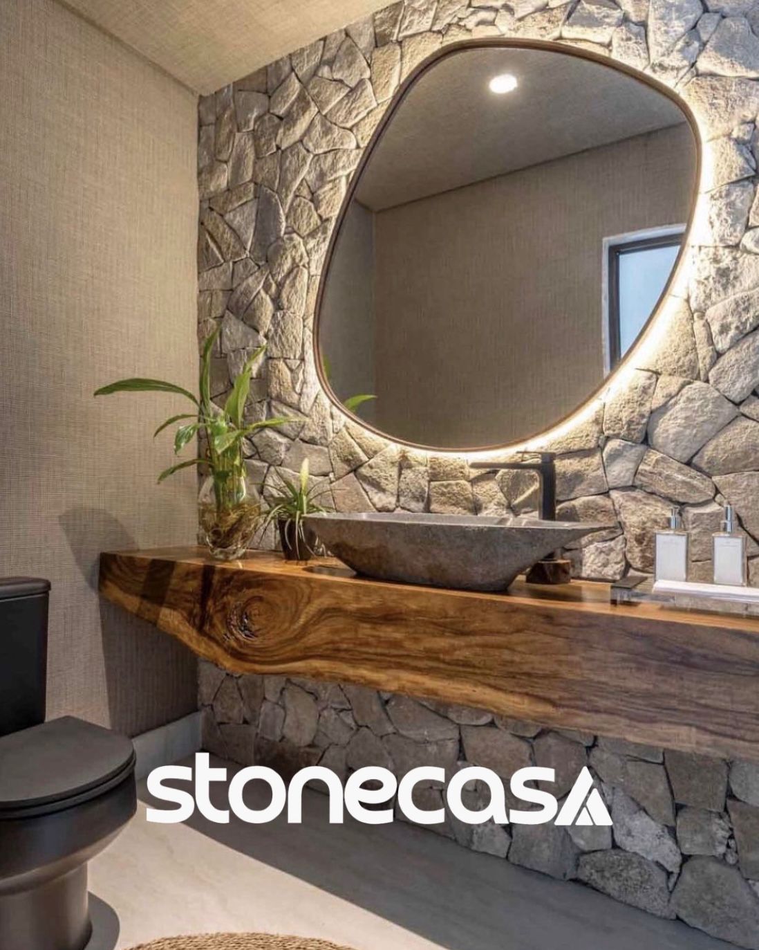 Pedra Moledo Cinza Elegante Stone Casa aplicada em fachada pedra moledo cinza elegante natural para fachadas e muros stone casa